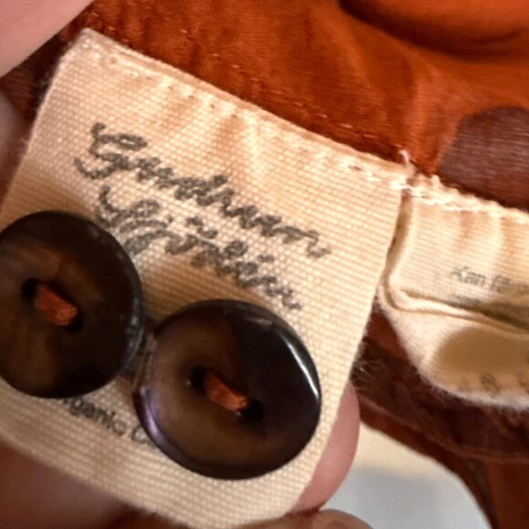 Gudrun Sjoden Orange Button Down Tunic Top M Geometric Lagenlook Fall Artsy - Picture 4 of 7